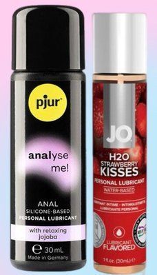 Набір лубрикантів pjur analyse me! Relaxing jojoba silicone 30 мл + System JO Strawberry Kiss (30 мл) LB596 фото