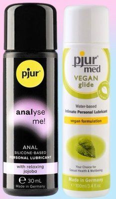 Набір лубрикантів pjur analyse me! Relaxing jojoba silicone 30 мл + pjur MED Vegan glide 100 мл LB646 фото