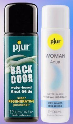 Набір лубрикантів pjur backdoor Regenerating 30 мл + pjur Woman Aqua 100 мл LB447 фото