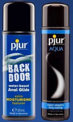 Набір лубрикантів pjur backdoor Comfort water glide 30 мл + pjur Aqua 100 мл LB348 фото