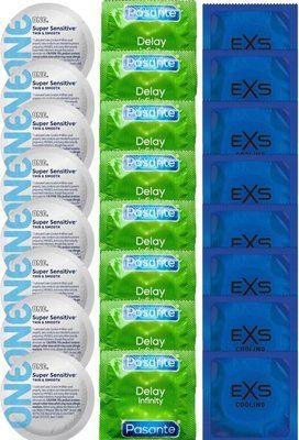 Набір 24 шт ONE Super Sensitive + Delay Infinity + EXS Cooling SOS7393 фото