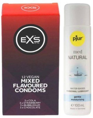 Набір EXS Mixed Flavoured (12 шт) + pjur MED Natural Glide 100 мл SOS13459 фото