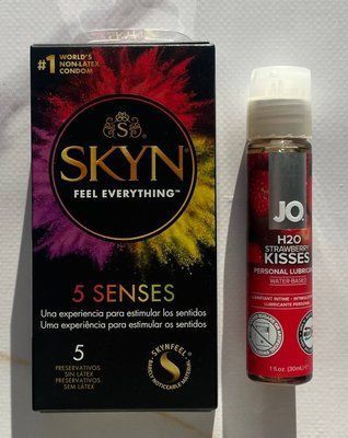 Комплект SKYN 5 Senses + Змазка System JO H2O &mdash; Strawberry Kiss (30 мл) SOS2140 фото