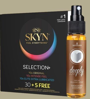 Комплект Skyn ​​Selection 30 шт + 5 из 5 Senses , 35 шт + Спрей Sensuva Deeply Love You Chocolate Coconut (29 мл) SOS5506 фото