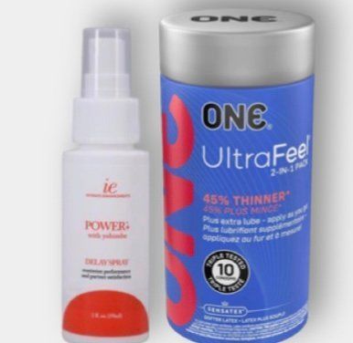 ONE UltraFeel 10 шт - Пролонгатор Doc Johnson Power Delay Spray (59 мл) SOS6311 фото