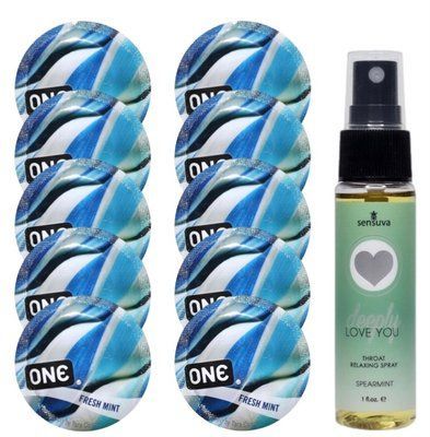 Комплект ONE Fresh Mint 10 шт + Sensuva Deeply Love You &ndash; Spearmint, 29 мл SOS13810 фото
