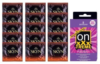 Комплект Skyn Warming 15 шт + Sensuva ON xXxTREME Arousal Oil with Antidote (5 мл + 5 мл) SOS14511 фото