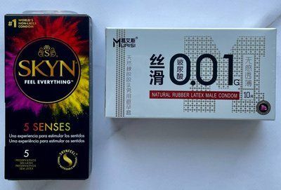 Набір SKYN 5 Senses 5 шт + Набір ультратонких Muaisi 0,01 мм з додатковою смазкою, White 10 шт SOS1144 фото