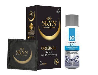 SKYN ORIGINAL &mdash; 10 шт та Лубрикант System JO H2O &mdash; COOLING (60 мл) SOS844 фото