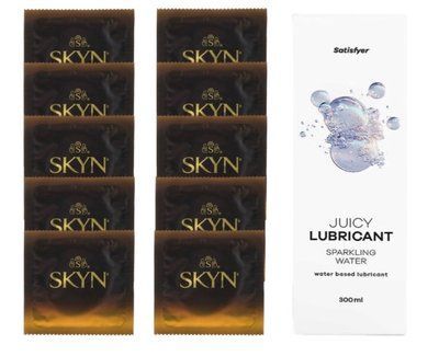 Комплект SKYN passion daiquiri 10 шт. + Лубрикант Satisfyer Juicy Lubricant Sparkling Water 300 мл SOS12609 фото