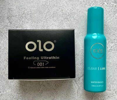 Набір OLO Feeling Ultrathin 001 10шт - Лубрикант EXS Clear Lube 100 мл SOS2590 фото