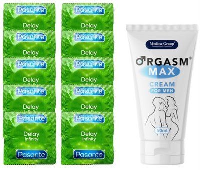 Комплект: Pasante Delay 10 шт + Пролонгатор Medica‑Group Orgasm Max for Men 50 мл SOS11051 фото