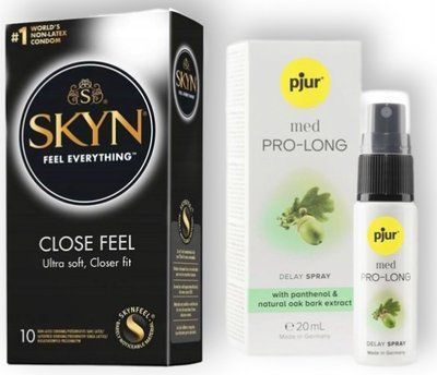 Набор из SKYN Close Feel (10 шт) + Пролонгатор pjur MED Prolong Spray - 20 мл SOS8938 фото