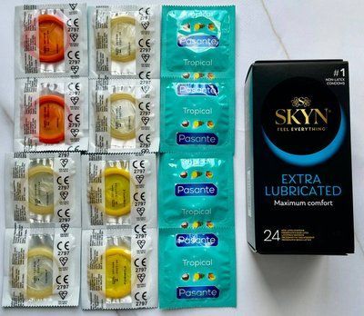 Набір Skyn Extra Lube 24 шт + Pasante Tropical 12 шт SOS3040 фото