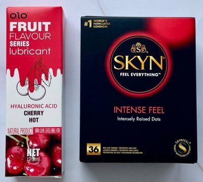 Комплект SKYN Intense Feel 36 шт + Гель-лубрикант вишня 120 мл OLO SOS3740 фото