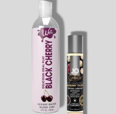 Wet Oral Play Black Cherry (118 мл) + JO GELATO White Chocolate Raspberry (30 мл) LB896 фото