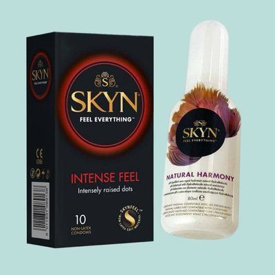 Набір SKYN Intense Feel 10 шт та Лубрикант Skyn Natural Harmony (80 мл) SOS4389 фото