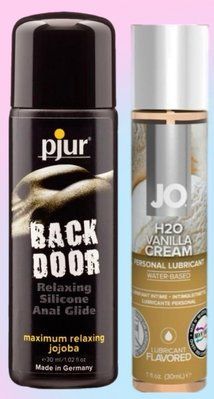Набір лубрикантів pjur backdoor anal Relaxing jojoba silicone 30 мл + System JO Vanilla Cream (30 мл) LB697 фото