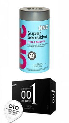 OLO Feeling Ultrathin 10 шт и ONE Super Sensitive Pack 12 шт SOS645 фото