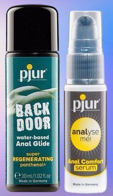 Набір лубрикант pjur backdoor Regenerating 30 мл + Сироватка pjur analyse me! Serum 20 мл LB498 фото