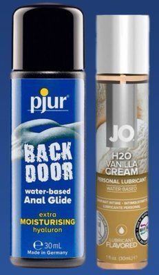 Набір лубрикантів pjur backdoor Comfort water glide 30 мл + System JO Vanilla Cream (30 мл) LB399 фото