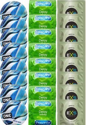 Набір 24 шт ONE Fresh Mint + Delay Infinity + EXS Snug Fit SOS7493 фото