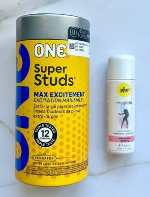 Комплект ONE Super Studs 12 шт + смазка pjur my glide 30 мл, с женьшенем SOS1941 фото