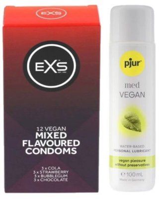 Набір EXS Mixed Flavoured (12 шт) + pjur MED Vegan Glide 100 мл SOS13460 фото