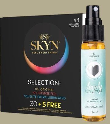 Комплект Skyn ​​Selection 30 шт + 5 из 5 Senses , 35 шт + Спрей Sensuva Deeply Love You Chocolate Mint (29 мл) SOS5507 фото