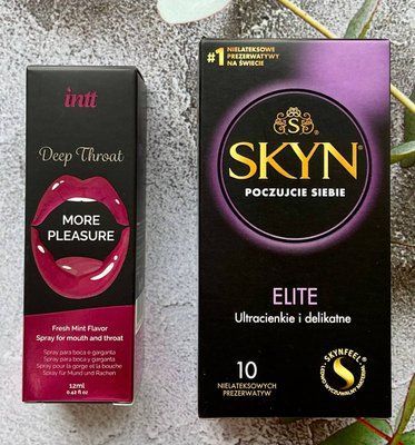 Комплект SKYN Elite (10 шт) + Спрей Intt Deep Throat Oral Spray (12 мл) SOS2391 фото