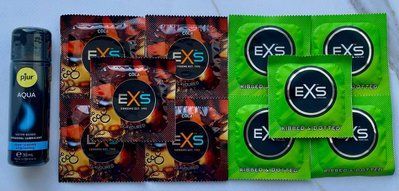 Набір EXS Crazy Cola 5 шт + EXS Extreme 5 шт + Лубрикант pjur Aqua 30 мл SOS3541 фото