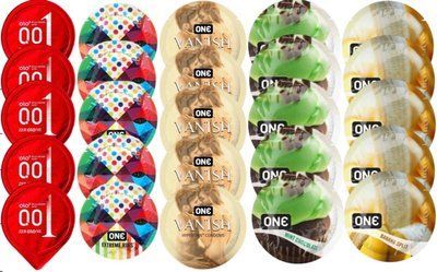 Набір з 25 шт OLORed0.01 + ONERibs + ONE Vanish + ONE Mint Chocolate + ONEBanana SOS8739 фото