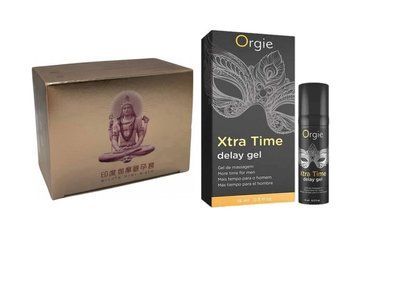 OLO Gold Budda 10 шт.+ Гель-пролонгатор статевого акту X-TRA TIME, 15 мл ORGIE SOS6589 фото