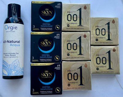 Набір 24 шт OLO Лід і Полум'я 001 + Skyn Extra Lube + Лубрикант ALL-NATURAL Acqua, 150 мл Orgie SOS3841 фото