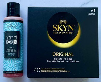 Комплект SKYN Original 40 шт - Лубрикант Sensuva Handipop Cotton Candy (125 мл) SOS3391 фото