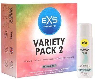 Набір EXS Variety pack 2 (48 шт) + pjur Woman Nude 30 мл SOS13410 фото