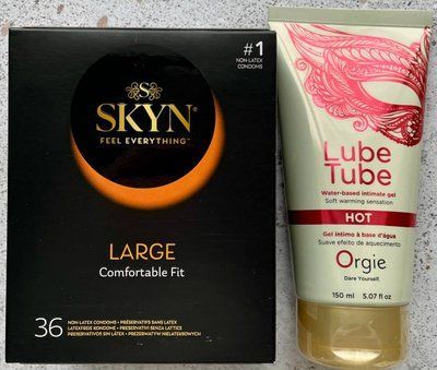 Набір SKYN Large, 36 шт + ORGIE LUBE TUBE HOT (150мл) SOS1094 фото