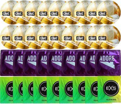 Набор 36 шт ONE ONE Banana Split + Pasante Adore + EXS Glow in the Dark SOS7543 фото
