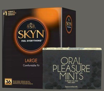 Комплект SKYN Large, 36 шт + Мятные конфеты Bijoux Indiscrets Oral Pleasure Mints &ndash; Peppermint SOS5407 фото