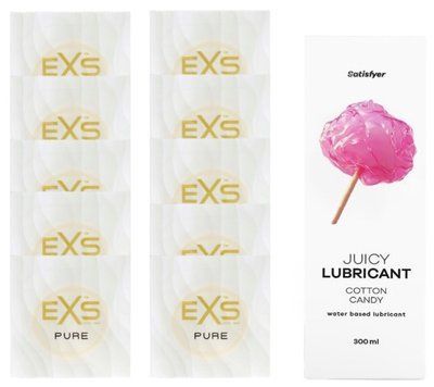 Набір: EXS Pure 10 шт. + Лубрикант Satisfyer Cotton Candy 300 мл SOS11202 фото