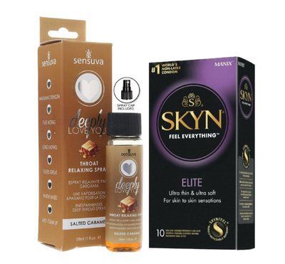 SKYN Elite &mdash; 10 шт та Спрей Sensuva Deeply Love You Salted Caramel SOS895 фото