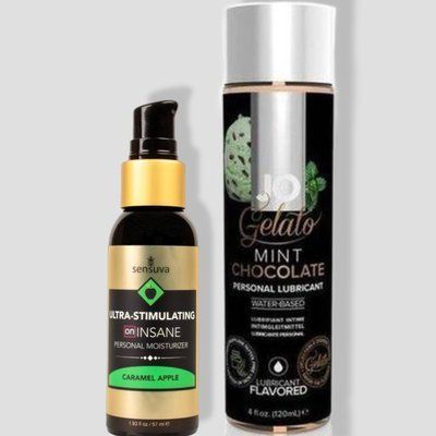 Sensuva Ultra-Stimulating On Insane Caramel Apple (57 мл) + JO GELATO Mint Chocolate (120 мл) LB235 фото
