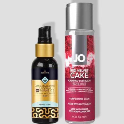 Sensuva Ultra-Stimulating ON Insane Ice (57 мл) + JO Red Velvet Cake (60 мл) LB265 фото