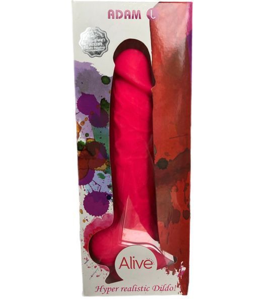 Фалоімітатор Alive Adam Pink L, двошаровий, силікон + Silexpan, діаметр 4.1 см AL20331 фото