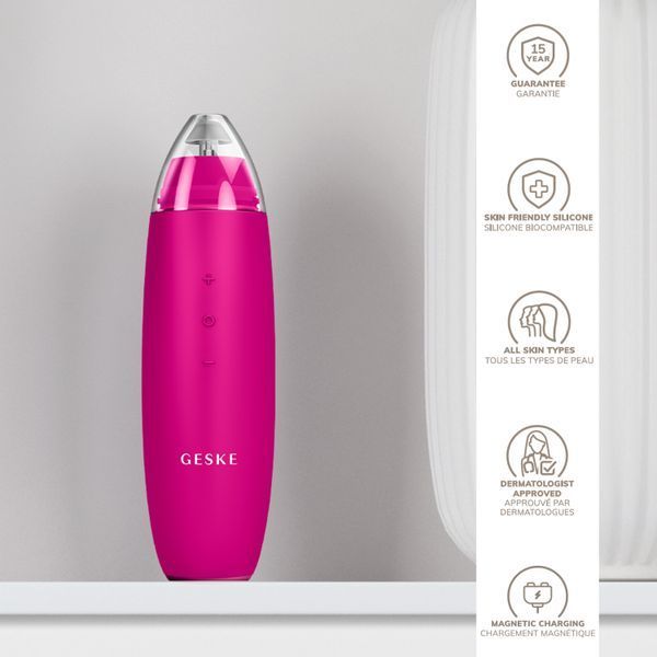 Микродермабразионное устройство для удаления черных точек GESKE MicroDermabrasion Blackhead Remover 7в1 magenta HB0569 фото