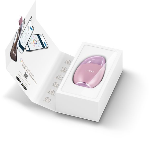 Масажер для обличчя GESKE Cool&Warm Eye and Face Massager 7в1 pink HB0291 фото