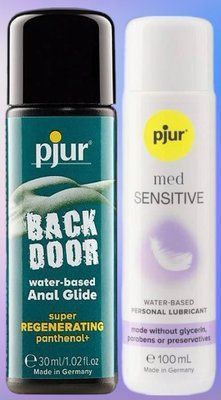 Набір лубрикантів pjur backdoor Regenerating 30 мл + pjur MED Sensitive glide 100 LB450 фото