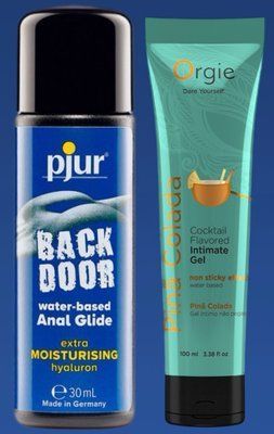Набір лубрикантів pjur backdoor Comfort water glide 30 мл + ПІНА КОЛАДА на водній основі, 100 мл Orgie LB400 фото