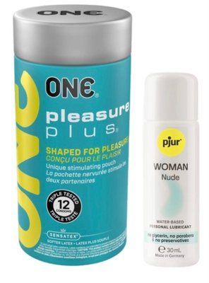 Набор ONE Pleasure Plus 12 шт + Лубрикант Pjur Woman Nude 30 мл SOS13061 фото