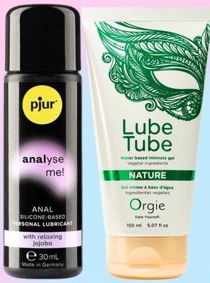Набір лубрикантів pjur analyse me! Relaxing jojoba silicone 30 мл + LUBE TUBE NATURE, 150 мл ORGIE LB648 фото